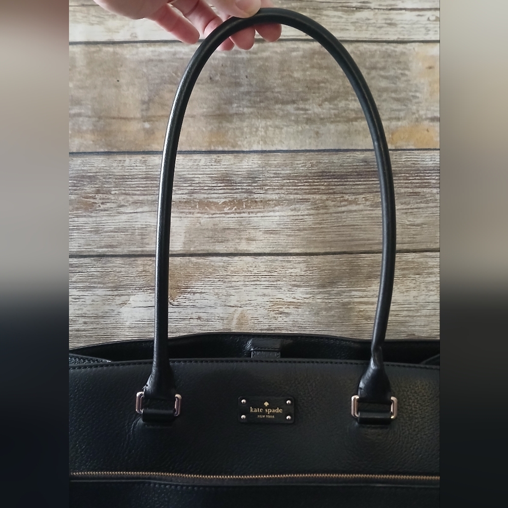 Kate Spade Black Leather Tote Bag - Picture 6 of 16
